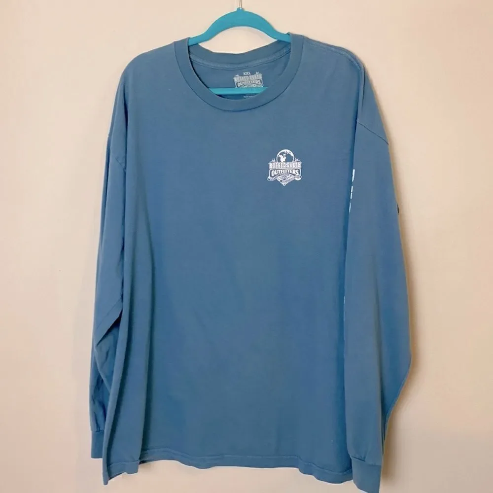 Rugged Earth Outfitters Tee Shirt Long Sleeve Graphic on Back Size XXL